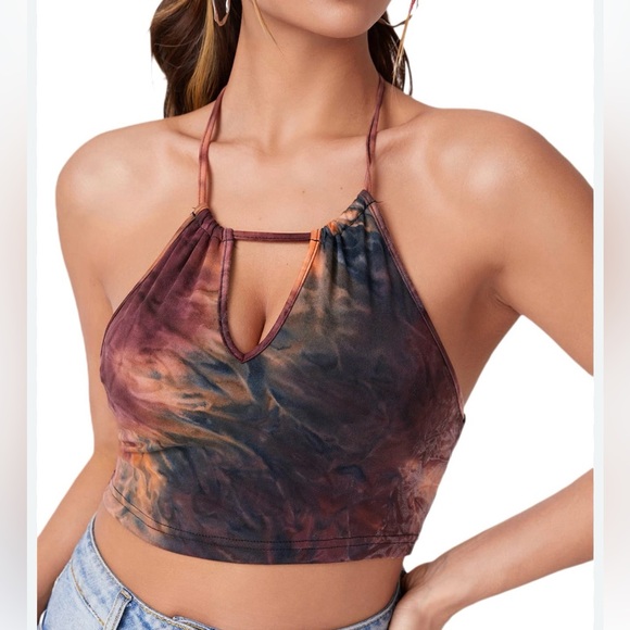 SHEIN Tops - Tie Dye Halter Top
